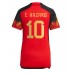België Eden Hazard #10 Voetbalkleding Thuisshirt Dames WK 2022 Korte Mouwen